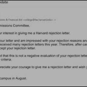 Harvard Rejection Letter Reply This Is Epic