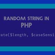 Simple Function To Generate Random String In Php