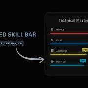 Skill Bar Using Only HTML CSS Responsive Progress Bar UI Design