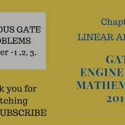 GATE 2019 Linear Algebra Problems 1 2 3