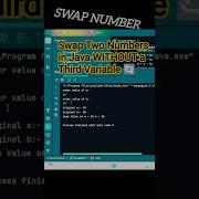 Swap Two Numbers In Java WITHOUT A Third Variable
