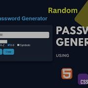 Build A Random Password Generator With HTML CSS JavaScript