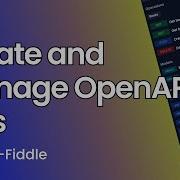 Create And Manage OpenAPI Files With API Fiddle