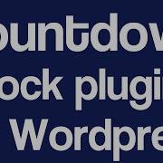 Countdown Clock Plugin For Wordpress
