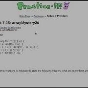 Java Practice It Self Check 7 35 ArrayMystery2d Arrays 2D Arrays Array Basics
