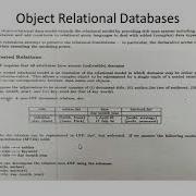 Object Relational Databases Concepts