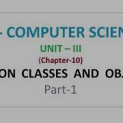 12th Computer Science Unit 3 Python Classes And Object