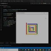 Draw A Spiraling Square Using Python Turtle Graphics0 Coding Pythonturtle Python