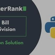 Bill Division HackerRank Python Solution Datastructures Hackerrank Java Python
