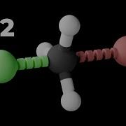 Механизм реакции SN2 3D молекулярная анимация