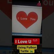 Draw Heart Using Python Turtle By AakarshTheCoder Shorts