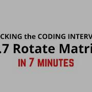 1 7 Rotate Matrix Cracking The Coding Interview Solution