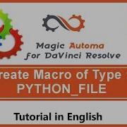 Let S Create A New Macro That Run A Python Script File In DaVinci Resolve