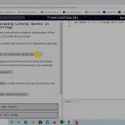 Lesson 23 Escaping Literal Quotes In String Freecodecamp Lessons
