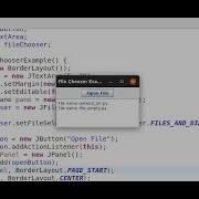 JFileChooser Example In Java GUI Swing
