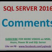 SQL Comments Sql Best Practices On Comments