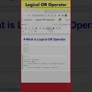 8 Logical OR Operator Logical Operators Python Coding