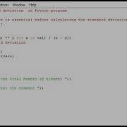 Calculating Standard Deviation In Python Program