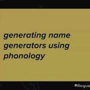 Sraëka Lillian Procedural Phonology Generating Name Generators
