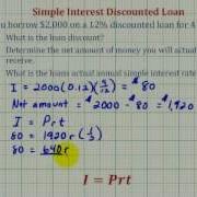 Ex Simple Interest Discounted Loan