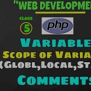 Variables Scope Of Variables And Comments In PHP PHP Tutorial In Hindi