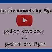 Let S Learn Coding With Me How To Replace The Vowels By The Special Characters Separate Consonants