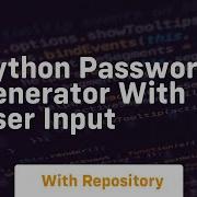 Python Password Generator With User Input