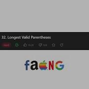 32 Longest Valid Parentheses Leetcode 32 Solution Java String Stack