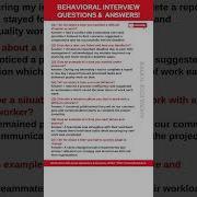 7 Behavioral Interview Questions And Answers
