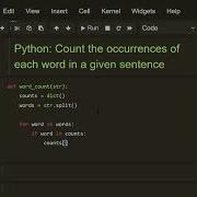 Python Count The Occurrence Of Each Word In A Given Sentence Rk Code