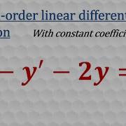 Y Y 2y 0 Second Order Linear Homogeneous