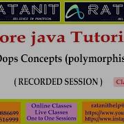 Core Java Tutorials Oops Concepts Polymorphism By Mr Ratan Class 04