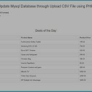 Update Mysql Database Through Upload CSV File Using PHP