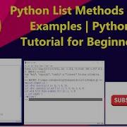Python List Methods Append Sort Extend Insert Extend Index With Examples 9 Python Tutorial