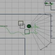 Dynamic RRT With Range Finder Sensor Simulator