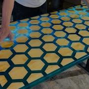 Making Hexagonal LED Touch Sensitive Epoxy Resin Table That Lights Up Epoxycrafts Diy Craft