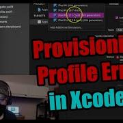 Provisioning Profile Error In Xcode
