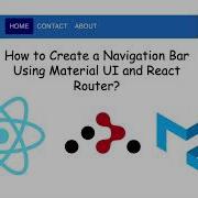 How To Create A Navigation Bar Using Material UI And React Router