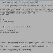14 Unity3d Tutorial Load Gameobject From One Scene To Other Scene