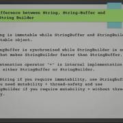 Java Interview Question 4 What Is Difference Between String StringBuffer And StringBuilder