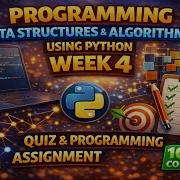 Programming Data Structures And Algorithms Using Python Week4 Quiz And Programming Answers