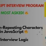 Find Non Repeating Characters In A String JavaScript Interview Question Explained