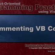 OOP Programming VB 02J Commenting VB Code