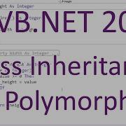 VB NET 2013 Classes Inheritance And Polymorphism