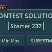 Подмножество Мин Макс SUBSETMINMAX Стартовый вопрос 237 Официальное решение CodeChef
