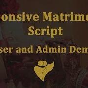 Responsive Matrimonial Script Marriage Match Making Script PHP Matrimonial Website Script