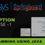 Exception Exercise 1 Programming Using Java Infosys Springboard