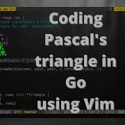 ASMR Coding Math Pascal S Triangle GoLang Programming No Talking