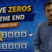 Move All Zeros To End Of Array In Place Two Pointer Java