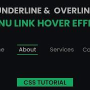 Underline And Overline Menu Hover Effect CSS Tutorial